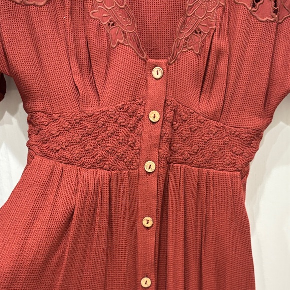 Free people dress - M Elegant Rust Maxi Dress - Picture 3 of 6